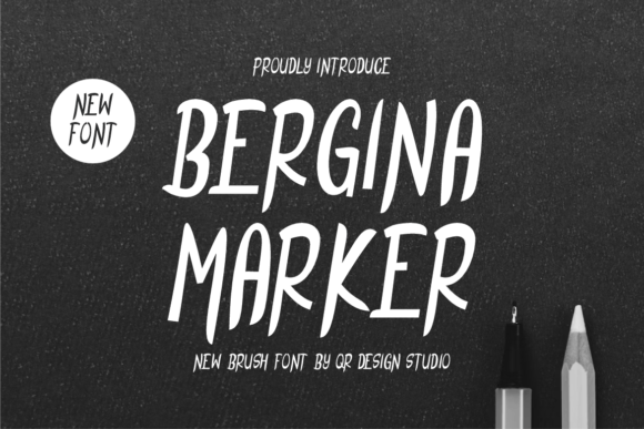 Bergina Marker Font: A Handwritten Typeface for Crafters and Makers