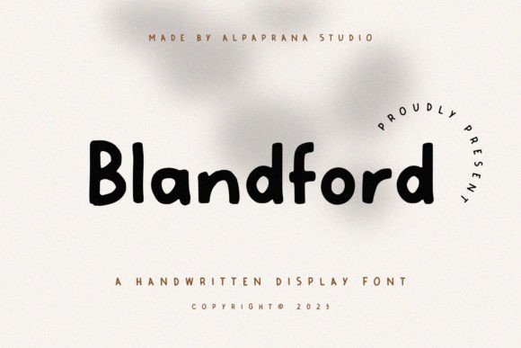 Blandford Font: A Handwritten Display Typeface for Creative Campaigns