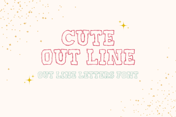 Cute out Line Font: A Handwritten Style for Business Branding