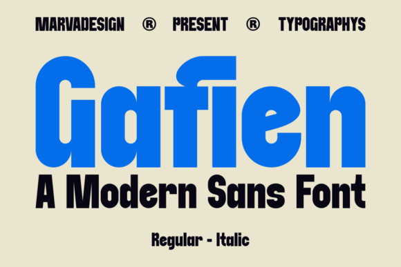 Gafien Font - A Bold Typeface for Digital Branding