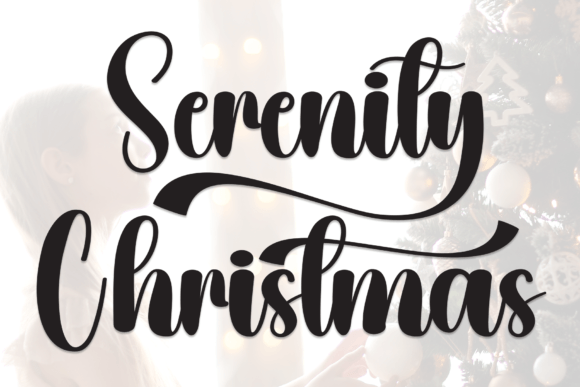 Serenity Christmas Font for Joyful Craft Designs