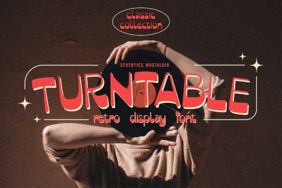 Turntable Font for Vintage-Inspired Branding Projects