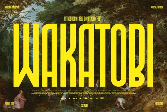 Wakatobi Font: A Condensed Sans Serif for Bold Creations