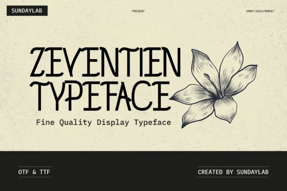Zeventien Font: A Vintage Touch for Modern Branding